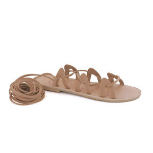 MAC&LOU GREEK LEATHER SANDALS 'ANDROMEDA' Natural